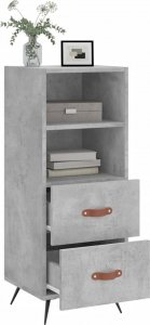 vidaXL Szafka, szarość betonu, 34,5x34x90 cm, materiał drewnopochodny 4