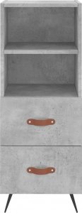 vidaXL Szafka, szarość betonu, 34,5x34x90 cm, materiał drewnopochodny 6