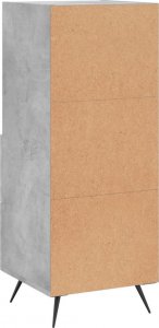 vidaXL Szafka, szarość betonu, 34,5x34x90 cm, materiał drewnopochodny 8
