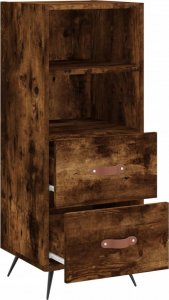 vidaXL Szafka, przydymiony dąb, 34,5x34x90 cm, materiał drewnopochodny 5