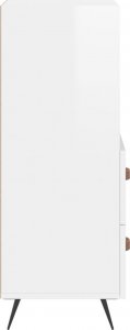 vidaXL Szafka, biała, połysk, 34,5x34x90 cm, materiał drewnopochodny 7