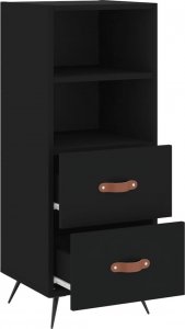 vidaXL Szafka, czarna, 34,5x34x90 cm 5