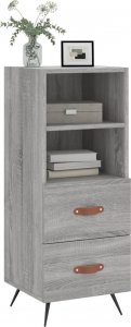 vidaXL Szafka, szary dąb sonoma, 34,5x34x90 cm materiał drewnopochodny 3