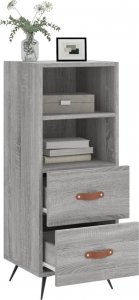 vidaXL Szafka, szary dąb sonoma, 34,5x34x90 cm materiał drewnopochodny 4