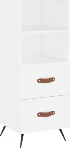 vidaXL Szafka, biała, 34,5x34x90 cm, materiał drewnopochodny 2