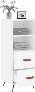 vidaXL Szafka, biała, 34,5x34x90 cm, materiał drewnopochodny 4