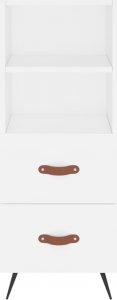 vidaXL Szafka, biała, 34,5x34x90 cm, materiał drewnopochodny 6