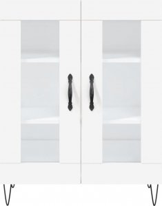 vidaXL Szafka, biała, 69,5x34x90 cm, materiał drewnopochodny 5