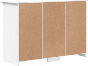 vidaXL Komoda BODO, biała, 115x43x79,5 cm, lite drewno sosnowe 6