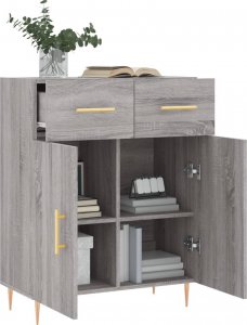 vidaXL Szafka, szary dąb sonoma, 69,5x34x90cm 4