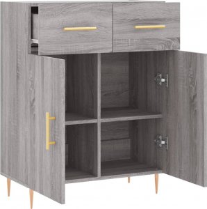 vidaXL Szafka, szary dąb sonoma, 69,5x34x90cm 5