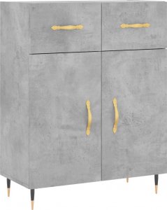 vidaXL Szafka, szarość betonu, 69,5x34x90 cm, materiał drewnopochodny 2