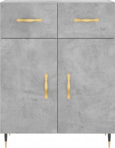 vidaXL Szafka, szarość betonu, 69,5x34x90 cm, materiał drewnopochodny 6