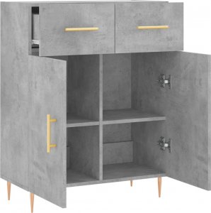 vidaXL Szafka, szarość betonu, 69,5x34x90 cm, materiał drewnopochodny 5