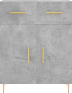 vidaXL Szafka, szarość betonu, 69,5x34x90 cm, materiał drewnopochodny 6