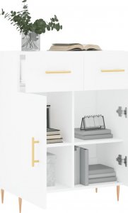 vidaXL Szafka, biała, 69,5x34x90 cm, materiał drewnopochodny 4