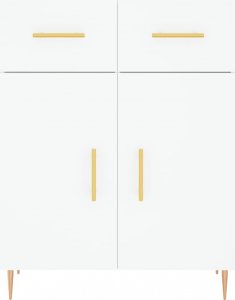 vidaXL Szafka, biała, 69,5x34x90 cm, materiał drewnopochodny 6