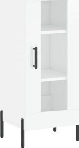 vidaXL Szafka, biała, połysk, 34,5x34x90 cm 2