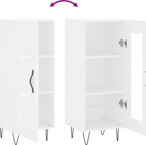 vidaXL Szafka, biała, 34,5x34x90 cm 9