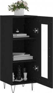 vidaXL Szafka, czarna, 34,5x34x90 cm, materiał drewnopochodny 4