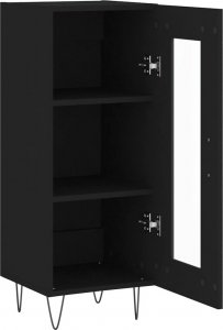 vidaXL Szafka, czarna, 34,5x34x90 cm, materiał drewnopochodny 6
