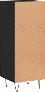 vidaXL Szafka, czarna, 34,5x34x90 cm, materiał drewnopochodny 8