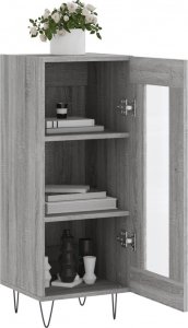 vidaXL Szafka, szary dąb sonoma, 34,5x34x90 cm 4