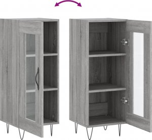 vidaXL Szafka, szary dąb sonoma, 34,5x34x90 cm 9