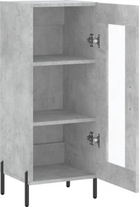vidaXL Szafka, szarość betonu, 34,5x34x90 cm 6
