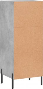 vidaXL Szafka, szarość betonu, 34,5x34x90 cm 8