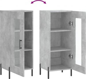 vidaXL Szafka, szarość betonu, 34,5x34x90 cm 9