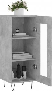 vidaXL Szafka, szarość betonu, 34,5x34x90 cm, materiał drewnopochodny 4