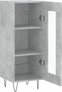 vidaXL Szafka, szarość betonu, 34,5x34x90 cm, materiał drewnopochodny 6