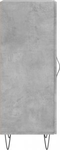 vidaXL Szafka, szarość betonu, 34,5x34x90 cm, materiał drewnopochodny 7