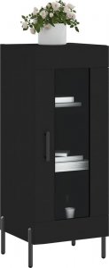 vidaXL Szafka, czarna, 34,5x34x90 cm, materiał drewnopochodny 3