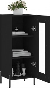 vidaXL Szafka, czarna, 34,5x34x90 cm, materiał drewnopochodny 4