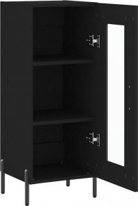 vidaXL Szafka, czarna, 34,5x34x90 cm, materiał drewnopochodny 6