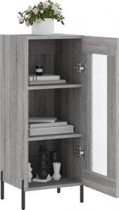 vidaXL Szafka, szary dąb sonoma, 34,5x34x90 cm 4