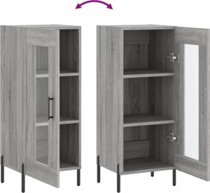 vidaXL Szafka, szary dąb sonoma, 34,5x34x90 cm 9