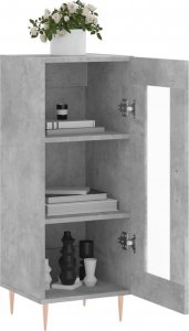vidaXL Szafka, szarość betonu, 34,5x34x90 cm 4