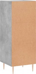 vidaXL Szafka, szarość betonu, 34,5x34x90 cm 8