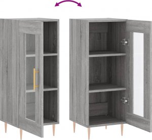 vidaXL Szafka, szary dąb sonoma, 34,5x34x90 cm 9