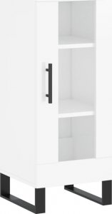 vidaXL Szafka, biała, połysk, 34,5x34x90 cm, materiał drewnopochodny 2