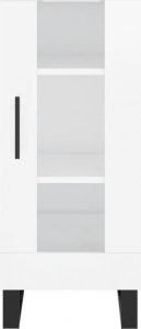 vidaXL Szafka, biała, połysk, 34,5x34x90 cm, materiał drewnopochodny 5