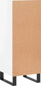 vidaXL Szafka, biała, połysk, 34,5x34x90 cm, materiał drewnopochodny 8