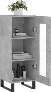 vidaXL Szafka, szarość betonu, 34,5x34x90 cm, materiał drewnopochodny 4