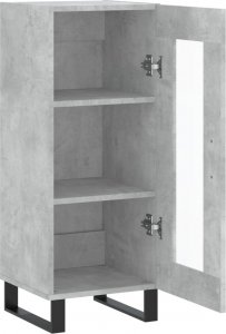 vidaXL Szafka, szarość betonu, 34,5x34x90 cm, materiał drewnopochodny 6