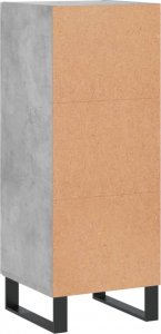 vidaXL Szafka, szarość betonu, 34,5x34x90 cm, materiał drewnopochodny 8
