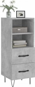 vidaXL Szafka, szarość betonu, 34,5x34x90 cm, materiał drewnopochodny 3