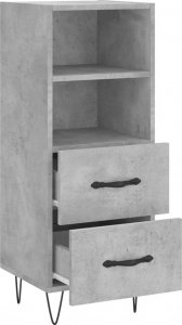 vidaXL Szafka, szarość betonu, 34,5x34x90 cm, materiał drewnopochodny 5